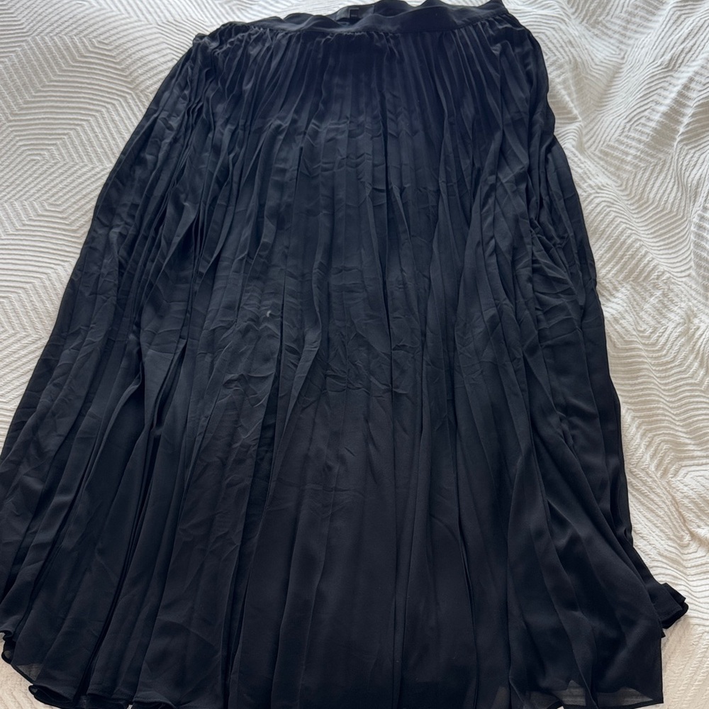Banana Republic Black Pleated A-Line Skirt